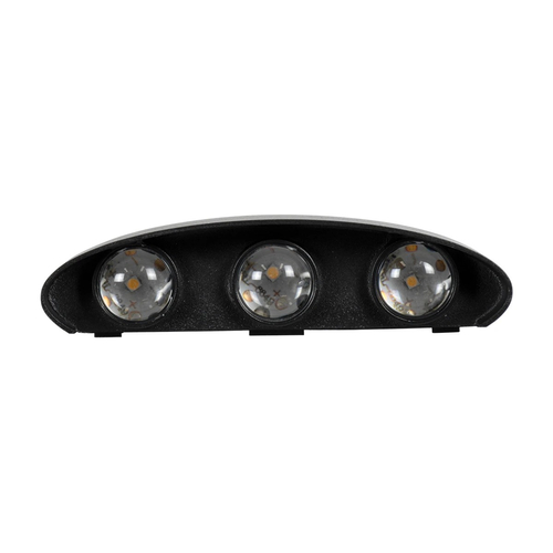 kelvo® SIXOAD KLV-101-0009 Φωτιστικό Τοίχου / Απλίκα LED 18W 1980lm 30° AC 220-240V Αδιάβροχο IP65 Φυσικό Λευκό 4500K - CREE XPE Chip & TÜV SÜD Driver - Μαύρο Ματ - Μ17 x Π4 x Υ8cm - 5 Χρόνια Εγγύηση