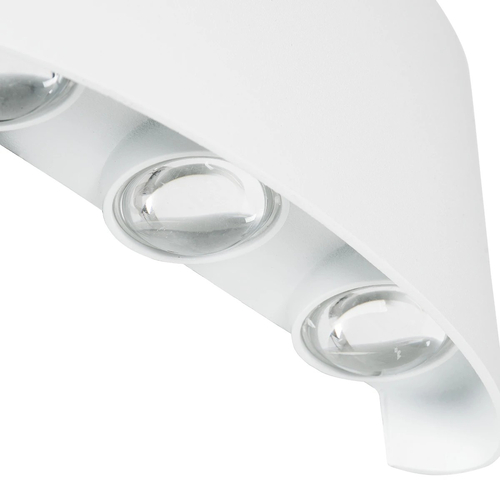 kelvo® SIXOAD KLV-101-0011 Φωτιστικό Τοίχου / Απλίκα LED 18W 1980lm 30° AC 220-240V Αδιάβροχο IP65 Φυσικό Λευκό 4500K - CREE XPE Chip & TÜV SÜD Driver - Λευκό Ματ - Μ17 x Π4 x Υ8cm - 5 Χρόνια Εγγύηση