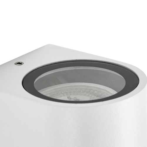 kelvo® MURANO KLV-101-0014 Φωτιστικό Τοίχου / Απλίκα για Λάμπα MR16 με Ντουί GU10 AC 220-240V Αδιάβροχο IP65 - Λευκό Ματ - Μ8 x Π8 x Υ7cm