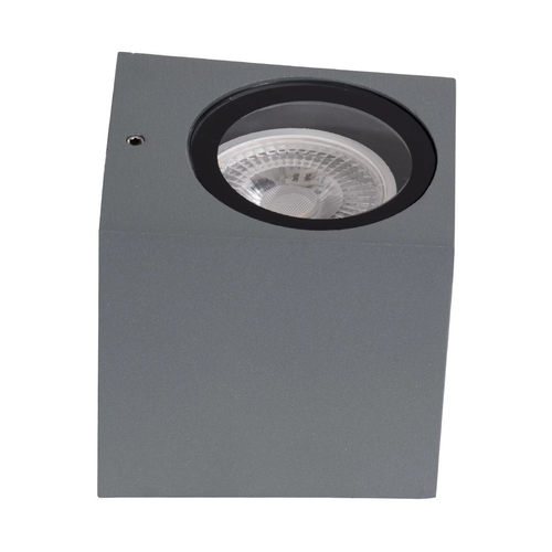 kelvo® BURANO KLV-101-0019 Φωτιστικό Τοίχου / Απλίκα για Λάμπα MR16 με Ντουί GU10 AC 220-240V Αδιάβροχο IP65 - Γκρι Ανθρακί Ματ - Μ8 x Π8 x Υ7cm