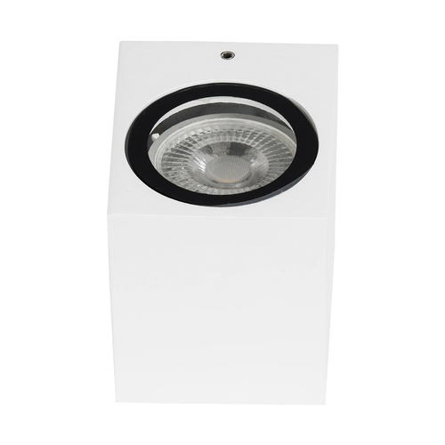 kelvo® BURANO KLV-101-0020 Φωτιστικό Τοίχου / Απλίκα για Λάμπα MR16 με Ντουί GU10 AC 220-240V Αδιάβροχο IP65 - Λευκό Ματ - Μ8 x Π8 x Υ7cm