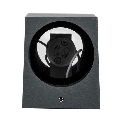 kelvo® BURANO KLV-101-0022 Φωτιστικό Τοίχου / Απλίκα για 2 Λάμπες MR16 με Ντουί GU10 AC 220-240V Αδιάβροχο IP65 - Γκρι Ανθρακί Ματ - Μ8 x Π8 x Υ15cm