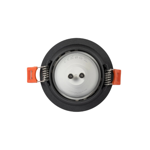 kelvo® DELTA KLV-101-0032 Χωνευτό Φωτιστικό Downlight Σποτ για Λάμπα MR16 με Ντουί GU10 AC 220-240V IP20 - Μαύρο Ματ - Μ8.5 x Π8.5 x Υ3.5cm / Q7.5cm