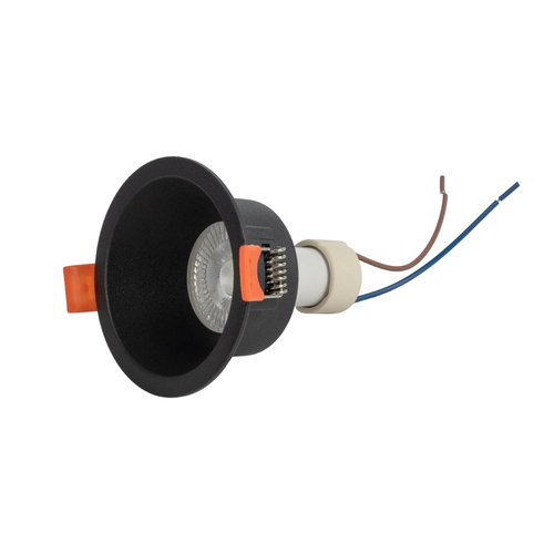kelvo® DELTA KLV-101-0032 Χωνευτό Φωτιστικό Downlight Σποτ για Λάμπα MR16 με Ντουί GU10 AC 220-240V IP20 - Μαύρο Ματ - Μ8.5 x Π8.5 x Υ3.5cm / Q7.5cm