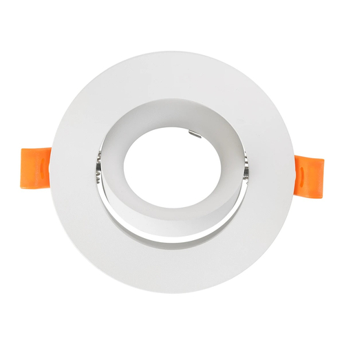 kelvo® OMEGA KLV-101-0037 Χωνευτό Κινούμενο Φωτιστικό Downlight Σποτ για Λάμπα MR16 με Ντουί GU10 AC 220-240V IP20 - Λευκό Ματ - Μ10.5 x Π10.5 x Υ2.2cm / Q7.5cm