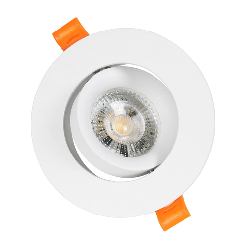 kelvo® OMEGA KLV-101-0037 Χωνευτό Κινούμενο Φωτιστικό Downlight Σποτ για Λάμπα MR16 με Ντουί GU10 AC 220-240V IP20 - Λευκό Ματ - Μ10.5 x Π10.5 x Υ2.2cm / Q7.5cm