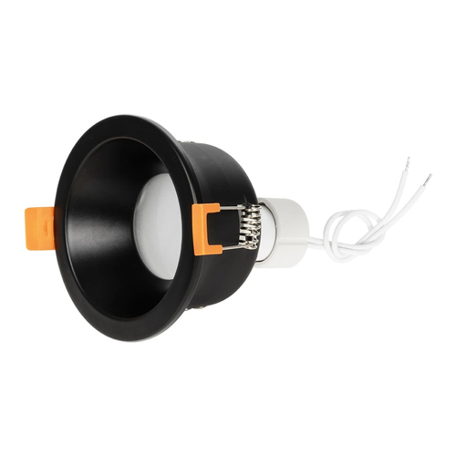 kelvo® SIGMA KLV-101-0041 Χωνευτό Φωτιστικό Downlight Σποτ Μπάνιου για Λάμπα MR16 με Ντουί GU10 AC 220-240V Αδιάβροχο IP65 - Μαύρο Ματ - Μ8.5 x Π8.5 x Υ4.4cm / Q7.5cm