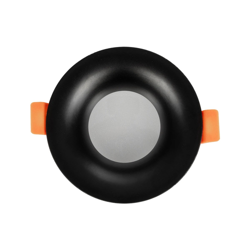 kelvo® LAMDA KLV-101-0044 Χωνευτό Φωτιστικό Downlight Σποτ Μπάνιου για Λάμπα MR16 με Ντουί GU10 AC 220-240V Αδιάβροχο IP65 - Μαύρο Ματ - Μ8.5 x Π8.5 x Υ3.5cm / Q7.5cm