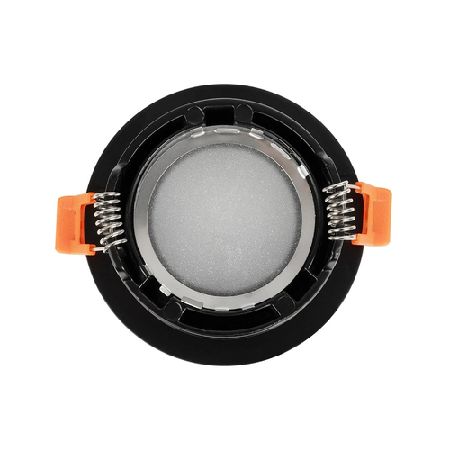 kelvo® LAMDA KLV-101-0044 Χωνευτό Φωτιστικό Downlight Σποτ Μπάνιου για Λάμπα MR16 με Ντουί GU10 AC 220-240V Αδιάβροχο IP65 - Μαύρο Ματ - Μ8.5 x Π8.5 x Υ3.5cm / Q7.5cm