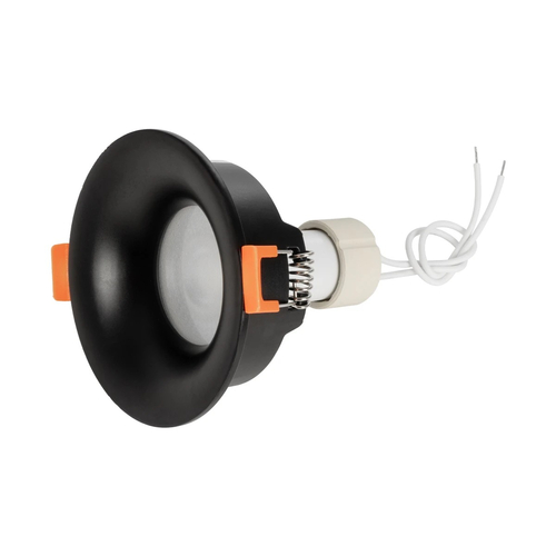 kelvo® LAMDA KLV-101-0044 Χωνευτό Φωτιστικό Downlight Σποτ Μπάνιου για Λάμπα MR16 με Ντουί GU10 AC 220-240V Αδιάβροχο IP65 - Μαύρο Ματ - Μ8.5 x Π8.5 x Υ3.5cm / Q7.5cm