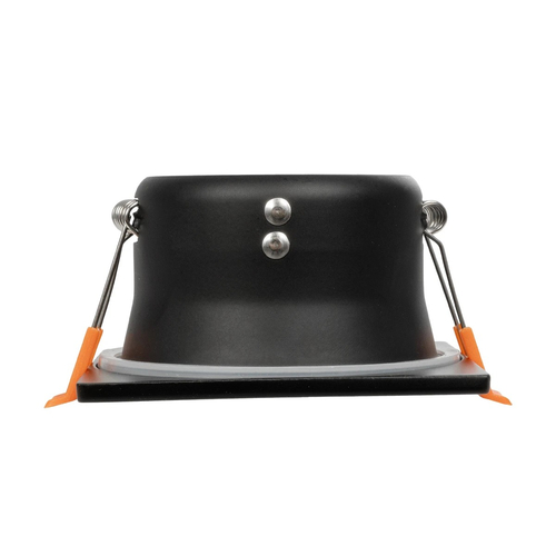 kelvo® EPSILON KLV-101-0047 Χωνευτό Φωτιστικό Downlight Σποτ Μπάνιου για Λάμπα MR16 με Ντουί GU10 AC 220-240V Αδιάβροχο IP65 - Μαύρο Ματ - Μ8.5 x Π8.5 x Υ4.4cm / Q7.5cm x 7.5cm