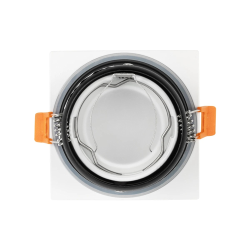 kelvo® EPSILON KLV-101-0048 Χωνευτό Φωτιστικό Downlight Σποτ Μπάνιου για Λάμπα MR16 με Ντουί GU10 AC 220-240V Αδιάβροχο IP65 - Λευκό Ματ - Μ8.5 x Π8.5 x Υ4.4cm / Q7.5cm x 7.5cm