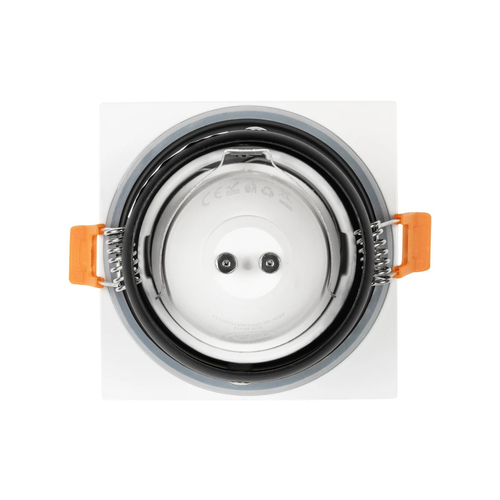 kelvo® EPSILON KLV-101-0048 Χωνευτό Φωτιστικό Downlight Σποτ Μπάνιου για Λάμπα MR16 με Ντουί GU10 AC 220-240V Αδιάβροχο IP65 - Λευκό Ματ - Μ8.5 x Π8.5 x Υ4.4cm / Q7.5cm x 7.5cm