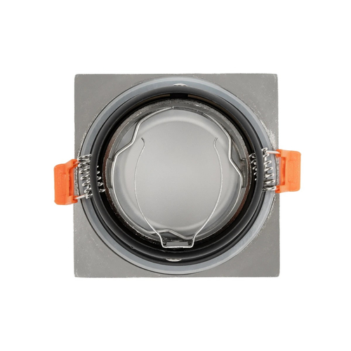 kelvo® EPSILON KLV-101-0049 Χωνευτό Φωτιστικό Downlight Σποτ Μπάνιου για Λάμπα MR16 με Ντουί GU10 AC 220-240V Αδιάβροχο IP65 - Νίκελ Βούρτσας - Μ8.5 x Π8.5 x Υ4.4cm / Q7.5cm x 7.5cm