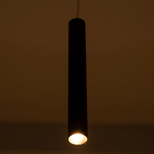 kelvo® CANAL KLV-101-0070 Κρεμαστό Φωτιστικό Οροφής LED 7W 700lm 36° AC 220-240V IP20 Θερμό Λευκό 2700K - Bridgelux COB Chip & TÜV SÜD Driver - Μαύρο Ματ - Μ4 x Π4 x Υ30cm - 5 Χρόνια Εγγύηση