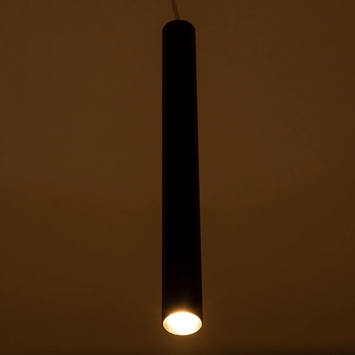 kelvo® CANAL KLV-101-0071 Κρεμαστό Φωτιστικό Οροφής LED 7W 700lm 36° AC 220-240V IP20 Θερμό Λευκό 2700K - Bridgelux COB Chip & TÜV SÜD Driver - Μαύρο Ματ - Μ4 x Π4 x Υ40cm - 5 Χρόνια Εγγύηση