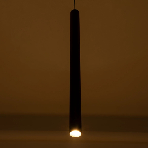 kelvo® CANAL KLV-101-0072 Κρεμαστό Φωτιστικό Οροφής LED 7W 700lm 36° AC 220-240V IP20 Θερμό Λευκό 2700K - Bridgelux COB Chip & TÜV SÜD Driver - Μαύρο Ματ - Μ4 x Π4 x Υ60cm - 5 Χρόνια Εγγύηση
