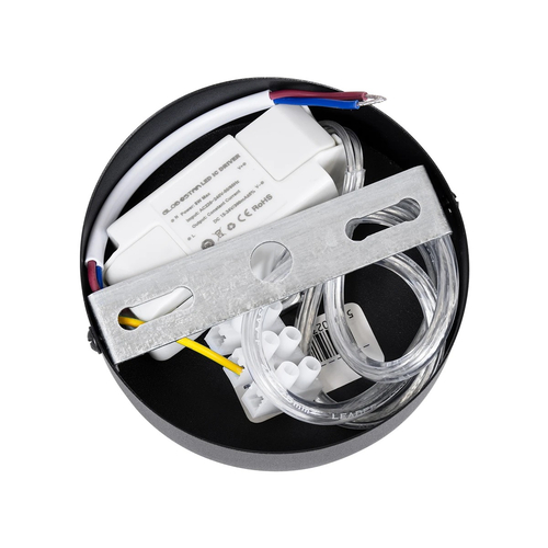 kelvo® CANAL KLV-101-0073 Κρεμαστό Φωτιστικό Οροφής LED 7W 700lm 36° AC 220-240V IP20 Θερμό Λευκό 2700K - Bridgelux COB Chip & TÜV SÜD Driver - Μαύρο Ματ - Μ4 x Π4 x Υ80cm - 5 Χρόνια Εγγύηση