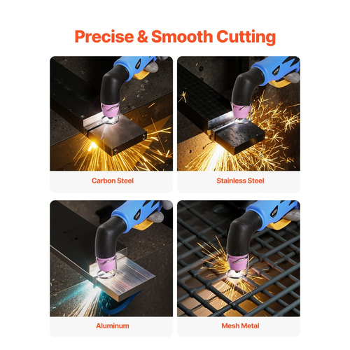 Κόφτης Πλάσματος VEVOR, Μηχανή κοπής πλάσματος με πιλοτικό τόξο 60A χωρίς αφή, μετατροπέας IGBT ψηφιακής οθόνης - με λειτουργία 2T/4T & ρυθμιζόμενο χρόνο PA/PT για βιομηχανική χρήση (τροφοδοτικό 400V 3 φάσεων)