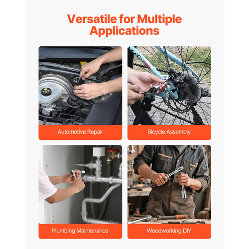 Σετ καρυδάκια VEVOR, 108 τεμάχια, σετ καρυδάκια και καστάνιας 6,4 & 12,7 mm, μετρικό μέγεθος από 4 έως 32 mm, κιτ εργαλείων μηχανικού με μύτες, αξεσουάρ, θήκη αποθήκευσης, κράμα χάλυβα CR-V, για επισκευή αυτοκινήτων