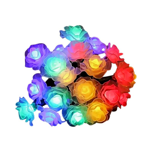 Ηλιακή γιρλάντα φωτισμού LED - Τριαντάφυλλο - 5m+1m - 20D - 152905 - RGB
