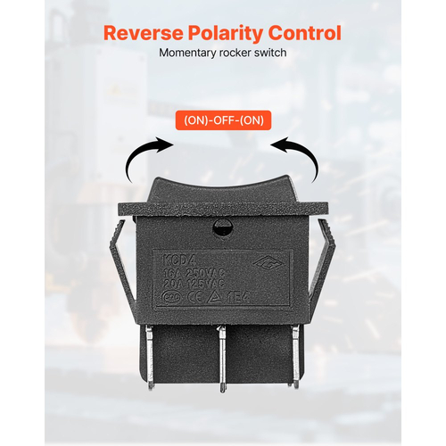 Διακόπτης Rocker VEVOR, στιγμιαίος διακόπτης Rocker DPDT 6 ακίδων, διακόπτης αντιστροφής πολικότητας 3 θέσεων (ON)-Off-(ON) AC 250V/16A 125V/20A για Auto Car Boat Οικιακές συσκευές