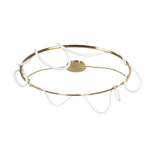 kelvo® GLOW KLV-101-0151 Φωτιστικό Οροφής LED 89W 8900lm 360° AC 220-240V IP20 Ρυθμιζόμενο Λευκό CCT με Χειριστήριο από 2700K έως 6000K Dimmable - Lumileds SMD Chip - Χρυσό Πλατίνα - Μ150 x Π150 x Υ30cm - 3 Χρόνια Εγγύηση