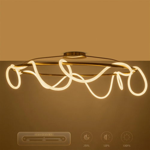 kelvo® GLOW KLV-101-0151 Φωτιστικό Οροφής LED 89W 8900lm 360° AC 220-240V IP20 Ρυθμιζόμενο Λευκό CCT με Χειριστήριο από 2700K έως 6000K Dimmable - Lumileds SMD Chip - Χρυσό Πλατίνα - Μ150 x Π150 x Υ30cm - 3 Χρόνια Εγγύηση