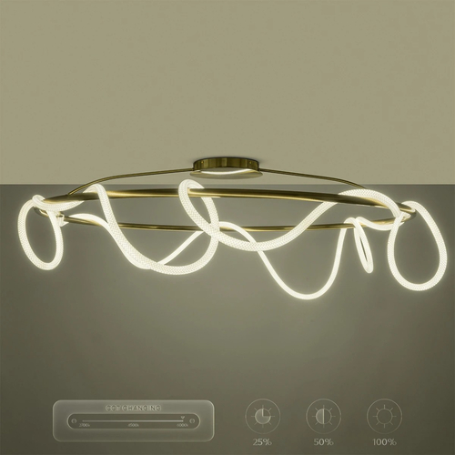 kelvo® GLOW KLV-101-0151 Φωτιστικό Οροφής LED 89W 8900lm 360° AC 220-240V IP20 Ρυθμιζόμενο Λευκό CCT με Χειριστήριο από 2700K έως 6000K Dimmable - Lumileds SMD Chip - Χρυσό Πλατίνα - Μ150 x Π150 x Υ30cm - 3 Χρόνια Εγγύηση