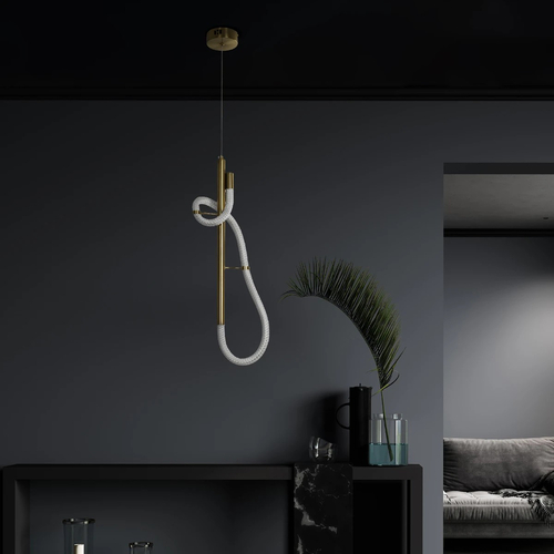 kelvo® GLOW KLV-101-0159 Κρεμαστό Φωτιστικό Οροφής LED 24W 2400lm 360° AC 220-240V IP20 Ρυθμιζόμενο Λευκό CCT με On/Off 2700K/4500K/6000K - Lumileds SMD Chip - Χρυσό Πλατίνα - Μ24 x Π10 x Υ62cm - 3 Χρόνια Εγγύηση