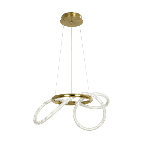 kelvo® GLOW KLV-101-0161 Κρεμαστό Φωτιστικό Οροφής LED 30W 3000lm 360° AC 220-240V IP20 Ρυθμιζόμενο Λευκό CCT με Χειριστήριο από 2700K έως 6000K Dimmable - Lumileds SMD Chip - Χρυσό Πλατίνα - Μ40 x Π40 x Υ30cm - 3 Χρόνια Εγγύηση