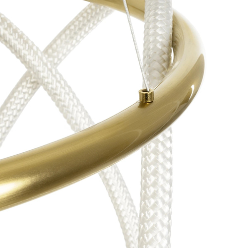 kelvo® GLOW KLV-101-0163 Κρεμαστό Φωτιστικό Οροφής LED 58W 5800lm 360° AC 220-240V IP20 Ρυθμιζόμενο Λευκό CCT με Χειριστήριο από 2700K έως 6000K Dimmable - Lumileds SMD Chip - Χρυσό Πλατίνα - Μ80 x Π80 x Υ40cm - 3 Χρόνια Εγγύηση