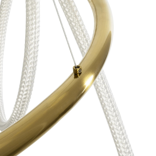 kelvo® GLOW KLV-101-0164 Κρεμαστό Φωτιστικό Οροφής LED 69W 6900lm 360° AC 220-240V IP20 Ρυθμιζόμενο Λευκό CCT με Χειριστήριο από 2700K έως 6000K Dimmable - Lumileds SMD Chip - Χρυσό Πλατίνα - Μ100 x Π100 x Υ40cm - 3 Χρόνια Εγγύηση