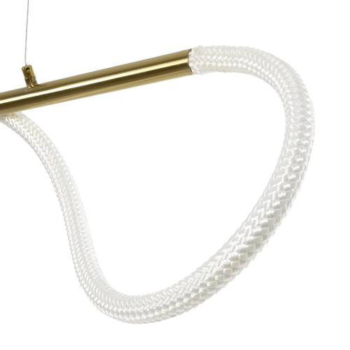 kelvo® GLOW KLV-101-0166 Κρεμαστό Φωτιστικό Οροφής LED 34W 3400lm 360° AC 220-240V IP20 Ρυθμιζόμενο Λευκό CCT με Χειριστήριο από 2700K έως 6000K Dimmable - Lumileds SMD Chip - Χρυσό Πλατίνα - Μ140 x Π40 x Υ30cm - 3 Χρόνια Εγγύηση