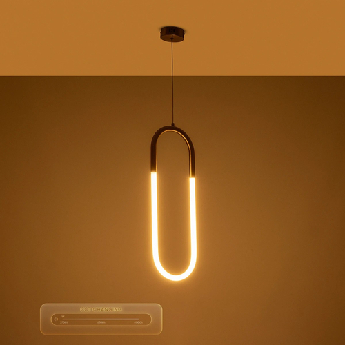 kelvo® GLOW KLV-101-0176 Κρεμαστό Φωτιστικό Οροφής LED 18W 1800lm 360° AC 220-240V IP20 Ρυθμιζόμενο Λευκό CCT με On/Off 2700K/4500K/6000K - Lumileds SMD Chip - Χρυσό Πλατίνα - Μ20 x Π2.5 x Υ60cm - 3 Χρόνια Εγγύηση