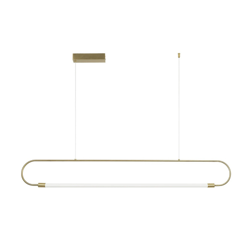 kelvo® GLOW KLV-101-0177 Κρεμαστό Φωτιστικό Οροφής LED 15W 1500lm 360° AC 220-240V IP20 Ρυθμιζόμενο Λευκό CCT με Χειριστήριο από 2700K έως 6000K Dimmable - Lumileds SMD Chip - Χρυσό Πλατίνα - Μ120 x Π3 x Υ17cm - 3 Χρόνια Εγγύηση