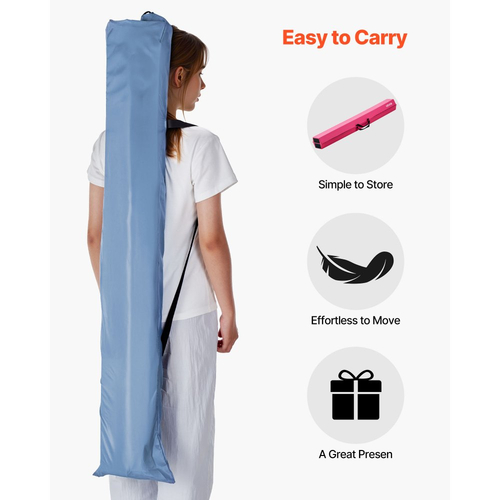 VEVOR 8FT Πτυσσόμενη Δοκός Ισορροπίας για Παιδιά, Σταθερή Δοκός Γυμναστικής με Υποστήριξη 90,7 KG με Αντιολισθητικά Πατάκια, Εξοπλισμός Γυμναστικής με Αντιολισθητικό Πάτο και Τσάντα Μεταφοράς για Γυμναστική στο Σπίτι, Ροζ