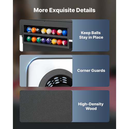 Τραπέζι μπιλιάρδου VEVOR, Φορητά τραπέζια μπιλιάρδου 183cm, Σταθερό τραπέζι παιχνιδιού με ρυθμιζόμενα πόδια, Σετ ψυχαγωγίας που περιλαμβάνει μπάλα, στέκα, βάση, κιμωλία και βούρτσα, μαύρο με κόκκινο ύφασμα, για οικογενειακή χρήση, αίθουσα αναψυχής