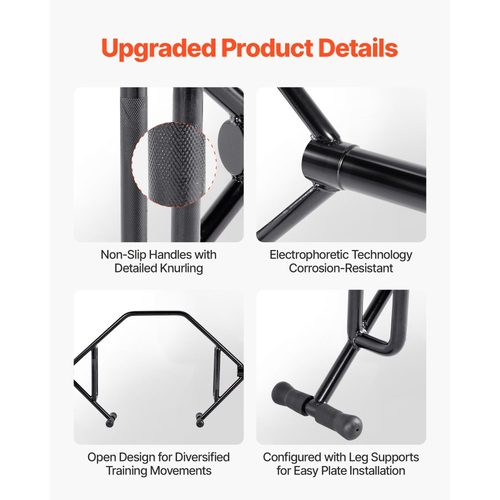 VEVOR Trap Bar Hex Bar, Μπάρα Hex με ανοιχτό πλαίσιο, Μπάρες ώμων χωρητικότητας 50mm 360 kg με λαβές με ραβδώσεις, Εξοπλισμός άρσης βαρών και ενδυνάμωσης, Γυμναστήριο στο σπίτι για καθίσματα, άρσεις θανάτου, πιέσεις ώμων