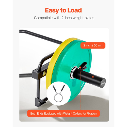 VEVOR Trap Bar Hex Bar, Εξαγωνική μπάρα 50mm, Μπάρες ώμων χωρητικότητας 240 kg, Εξοπλισμός άρσης βαρών και ενδυνάμωσης, Γυμναστήριο στο σπίτι για καθίσματα, άρσεις θανάτου, πιέσεις ώμων, μαύρο