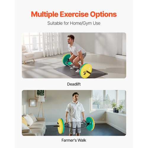 VEVOR Trap Bar Hex Bar, Μπάρα Hex 50mm, Μπάρες ώμων χωρητικότητας 360 kg με λαβές με ραβδώσεις, Εξοπλισμός άρσης βαρών και ενδυνάμωσης, Γυμναστήριο στο σπίτι για καθίσματα, άρσεις θανάτου, πιέσεις ώμων, μαύρο