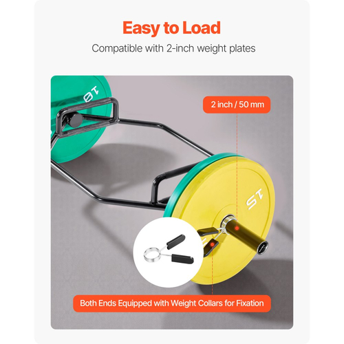 VEVOR Trap Bar Hex Bar, Μπάρα Hex 50mm, Μπάρες ώμων χωρητικότητας 360 kg με λαβές με ραβδώσεις, Εξοπλισμός άρσης βαρών και ενδυνάμωσης, Γυμναστήριο στο σπίτι για καθίσματα, άρσεις θανάτου, πιέσεις ώμων, μαύρο