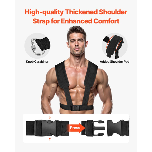 Έλκηθρο Βαρών VEVOR, Ατσάλινο Έλκηθρο Ισχύος, Έλκηθρα Γυμναστικής για Βελτίωση Ταχύτητας Αθλητικής Άσκησης, Εξοπλισμός Γυμναστικής με Λαβή, Συμβατό με Πλάκες Βαρών 25/51 mm, Πορτοκαλί