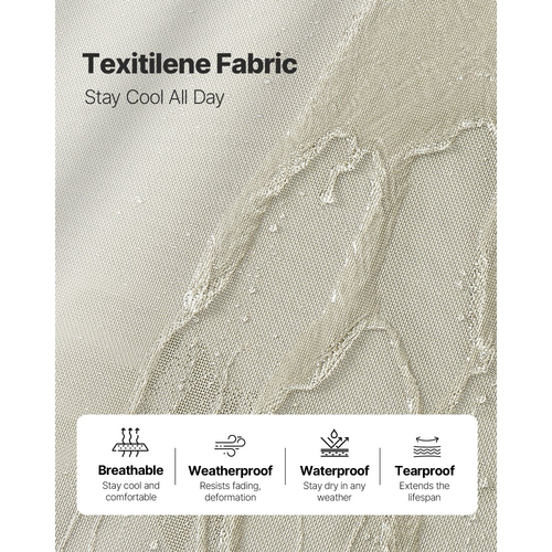 Σετ 2 πολυθρόνων εξωτερικού χώρου VEVOR, χωρητικότητας 181 kg, πτυσσόμενη καρέκλα μαυρίσματος, 5 ρυθμιζόμενες θέσεις, εύκολη συναρμολόγηση, πολυθρόνες πισίνας αλουμινίου με ανακλινόμενη πλάτη, για αυλή παραλίας και βεράντας