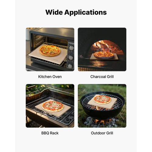 Πέτρα πίτσας VEVOR, ορθογώνια πέτρα πίτσας από κορδιερίτη 38 x 30 cm, πολύ μεγάλη πέτρα ψησίματος με ξύστρα, πάχους 15 mm ανθεκτικό στη θερμότητα κορδιερίτη, για φούρνο κουζίνας, ψήσιμο ψωμιού και πίτσας, ψήσιμο στη σχάρα BBQ