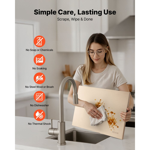 Πέτρα πίτσας VEVOR, ορθογώνια πέτρα πίτσας από κορδιερίτη 508 x 355 mm, πολύ μεγάλη πέτρα ψησίματος με ξύστρα PP, πάχους 17 mm ανθεκτικό στη θερμότητα κορδιερίτη, για φούρνο, ψήσιμο ψωμιού και πίτσας, ψήσιμο στη σχάρα BBQ