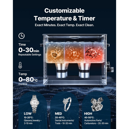 VEVOR 15L Υπερήχων Καθαριστικό, Επαγγελματικό Υπερήχων Καθαριστικό με Καλάθι Καθαρισμού & Ψηφιακή Οθόνη, Βιομηχανικό Καθαριστικό Μηχανής από Ανοξείδωτο Ατσάλι 240W 40kHz για Ανταλλακτικά, Καρμπυρατέρ, Όργανα