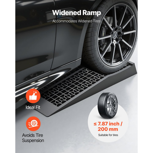 Ράμπες αυτοκινήτων VEVOR, 4 τεμάχια με μικτό βάρος 9072 kg, ύψος ανύψωσης 65 mm, φορητές ράμπες χαμηλού προφίλ για συντήρηση γκαράζ σπιτιού και αλλαγή λαδιών, βαρέως τύπου για οχήματα χαμηλού σασί και γρύλο στήριξης