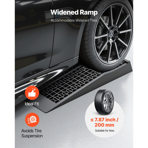 Ράμπες αυτοκινήτων VEVOR, 2 τεμάχια μικτού βάρους 9072 kg, ύψος ανύψωσης 65 mm, φορητές ράμπες χαμηλού προφίλ για συντήρηση γκαράζ σπιτιού και αλλαγή λαδιών, βαρέως τύπου για οχήματα χαμηλού σασί και γρύλο στήριξης