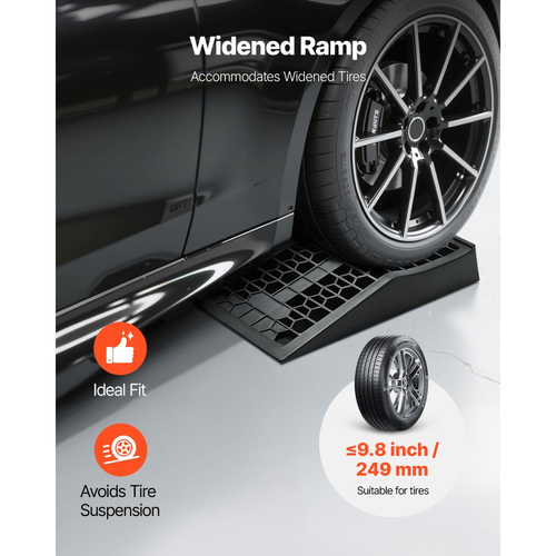 Ράμπες αυτοκινήτων VEVOR, 2 τεμάχια μικτού βάρους 9072 kg, ύψος ανύψωσης 66 mm, φορητές ράμπες χαμηλού προφίλ για συντήρηση γκαράζ σπιτιού και αλλαγή λαδιών, βαρέως τύπου για οχήματα χαμηλού σασί και γρύλο στήριξης